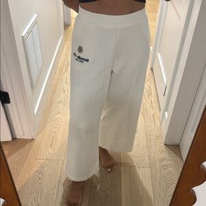 Zara Cream Wide-Leg Pants